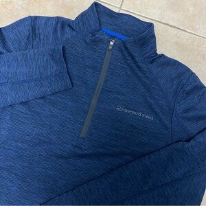 Vineyard Vines Sankaty Performance 1/4 Zip Pullover Men’s M Navy Preppy Coastal